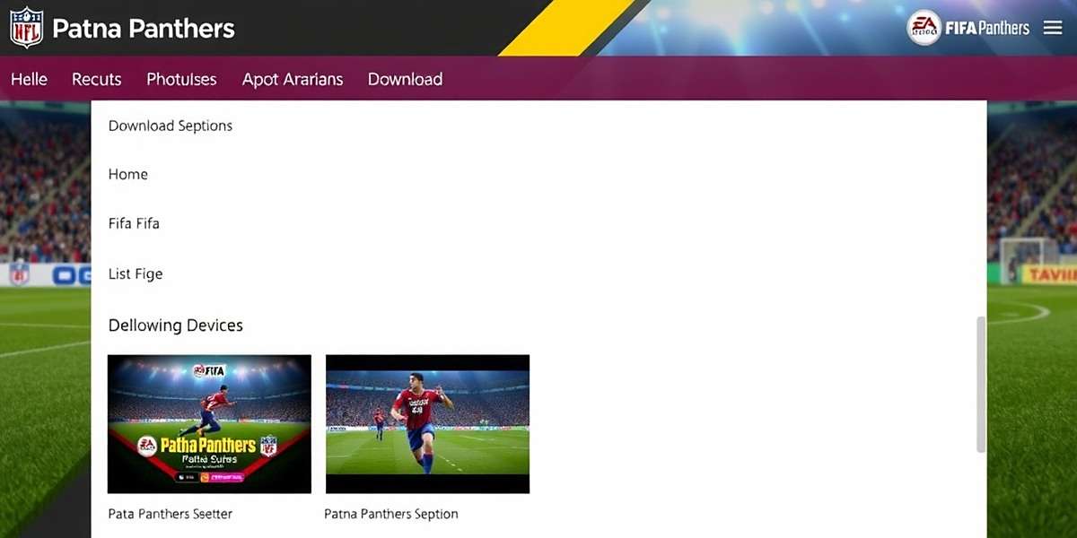 Patna Panthers FIFA download screen showing options for different devices